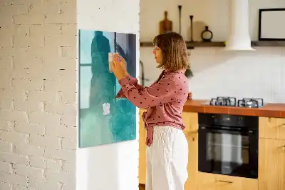 Magnetinė lenta su rašikliu jūros abstrakcijos dizaino
