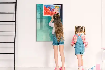 Magnetinė lenta su rašikliu jūros abstrakcijos dizaino