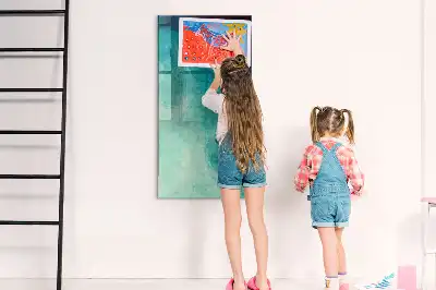 Magnetinė lenta su rašikliu jūros abstrakcijos dizaino