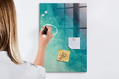 Magnetinė lenta su rašikliu jūros abstrakcijos dizaino