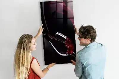 Magnetinė piešimo lenta išlieto vyno spalvos