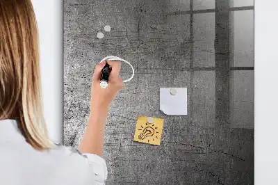 Magnetinė lenta su rašikliu subraižyto metalo dizaino