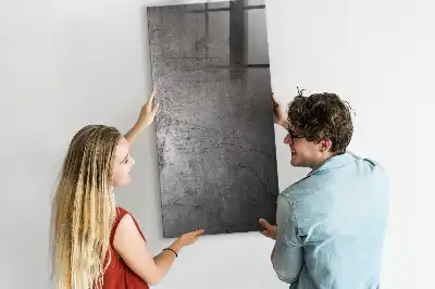 Magnetinė lenta su rašikliu subraižyto metalo dizaino