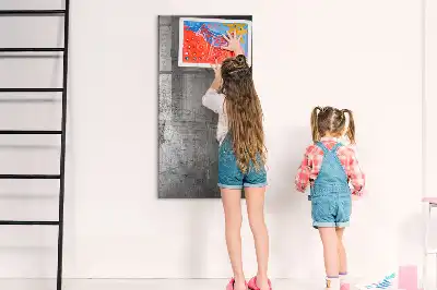 Magnetinė lenta su rašikliu subraižyto metalo dizaino