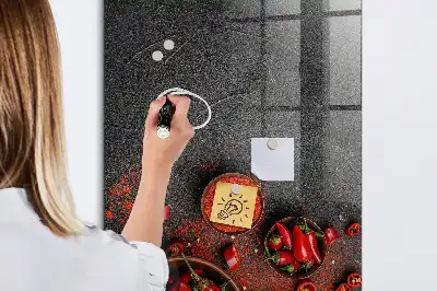 Magnetinė piešimo lenta maltos paprikos milteliai
