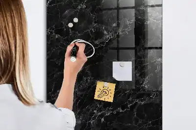 Magnetinė piešimo lenta tamsaus marmuro rašto