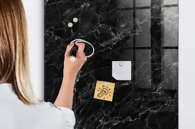Magnetinė piešimo lenta tamsaus marmuro rašto