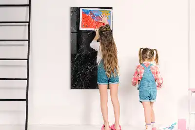 Magnetinė piešimo lenta tamsaus marmuro rašto