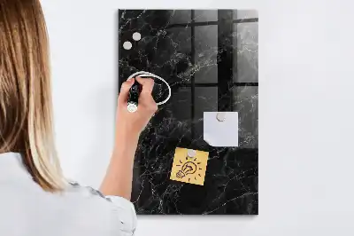 Magnetinė piešimo lenta tamsaus marmuro rašto