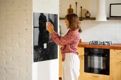 Magnetinė piešimo lenta tamsaus marmuro rašto