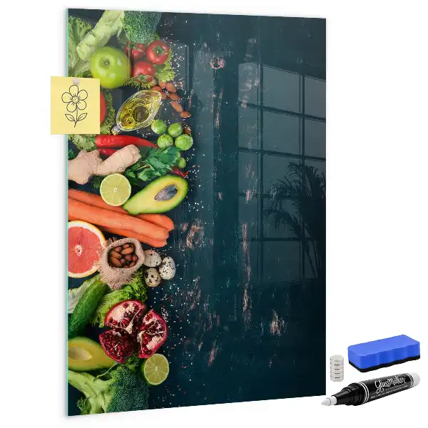 Magnetinė lenta su rašikliu veganiškas stalas