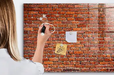Magnetinė sauso valymo lenta senovinės plytų sienos rašto