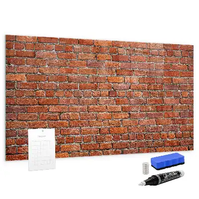 Magnetinė sauso valymo lenta senovinės plytų sienos rašto