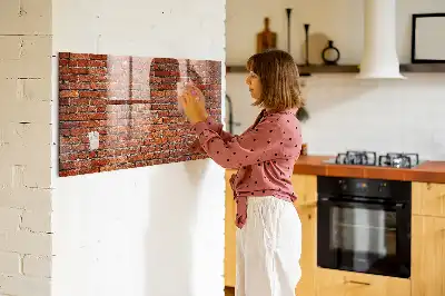 Magnetinė sauso valymo lenta senovinės plytų sienos rašto