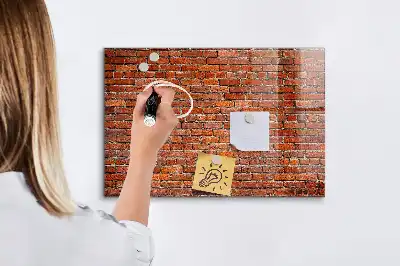 Magnetinė sauso valymo lenta senovinės plytų sienos rašto