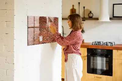 Magnetinė sauso valymo lenta senovinės plytų sienos rašto