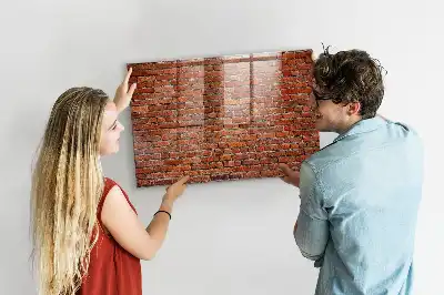 Magnetinė sauso valymo lenta senovinės plytų sienos rašto