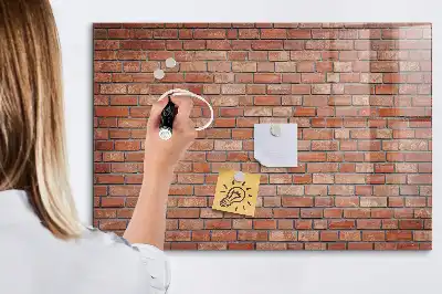 Magnetinė sauso valymo lenta plytų sienos rašto