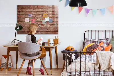 Magnetinė sauso valymo lenta plytų sienos rašto