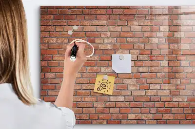 Magnetinė sauso valymo lenta plytų sienos rašto