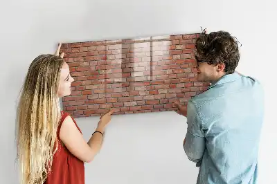 Magnetinė sauso valymo lenta plytų sienos rašto