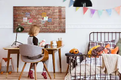 Magnetinė sauso valymo lenta plytų sienos rašto