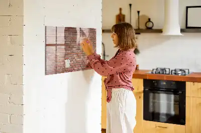 Magnetinė sauso valymo lenta plytų sienos rašto