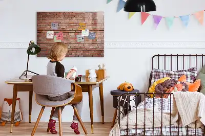 Magnetinė sauso valymo lenta plytų sienos rašto