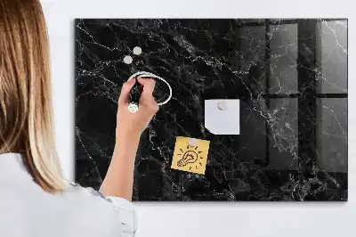 Magnetinė sauso valymo lenta tamsaus marmuro rašto