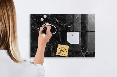 Magnetinė sauso valymo lenta tamsaus marmuro rašto