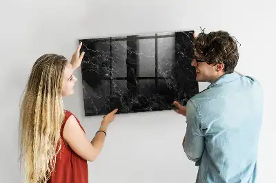 Magnetinė sauso valymo lenta tamsaus marmuro rašto