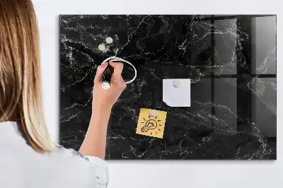 Magnetinė rašymo lenta juodo marmuro rašto