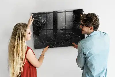 Magnetinė rašymo lenta juodo marmuro rašto