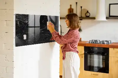 Magnetinė rašymo lenta juodo marmuro rašto