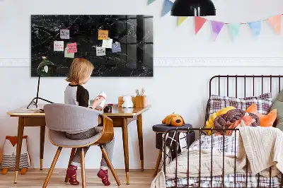 Magnetinė rašymo lenta juodo marmuro rašto