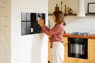 Magnetinė rašymo lenta juodo marmuro rašto