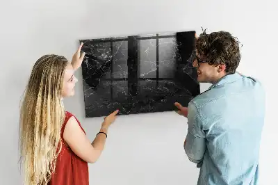 Magnetinė rašymo lenta juodo marmuro rašto