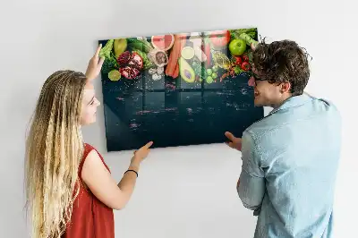 Magnetinė sauso valymo lenta su daržovių motyvu