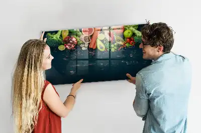 Magnetinė sauso valymo lenta su daržovių motyvu