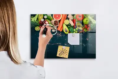 Magnetinė sauso valymo lenta su daržovių motyvu
