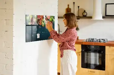 Magnetinė sauso valymo lenta su daržovių motyvu
