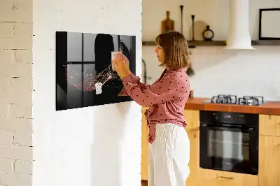 Magnetinė rašymo lenta išlieto gėrimo dizaino