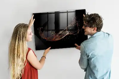 Magnetinė rašymo lenta išlieto gėrimo dizaino