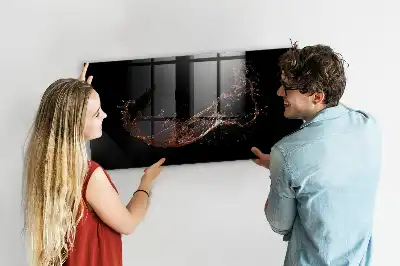 Magnetinė rašymo lenta išlieto gėrimo dizaino