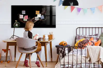 Magnetinė rašymo lenta išlieto gėrimo dizaino