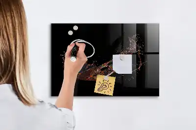 Magnetinė rašymo lenta išlieto gėrimo dizaino