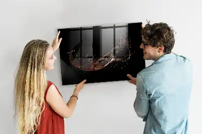 Magnetinė rašymo lenta išlieto gėrimo dizaino