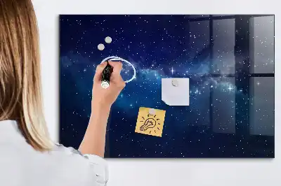 Magnetinė rašymo lenta tamsus dangus ir žvaigždės