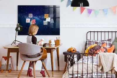 Magnetinė rašymo lenta tamsus dangus ir žvaigždės