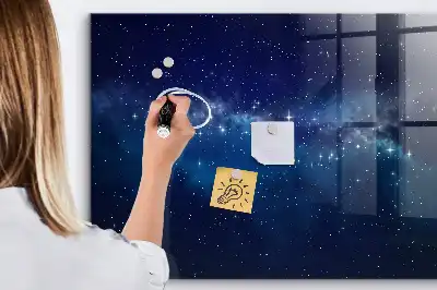 Magnetinė rašymo lenta tamsus dangus ir žvaigždės
